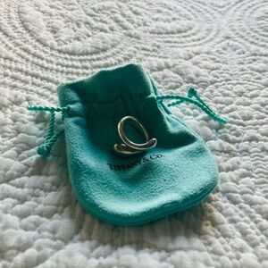 Tiffany & Co. Sterling Silver Elsa Peretti Teardrop Ring Size 5
